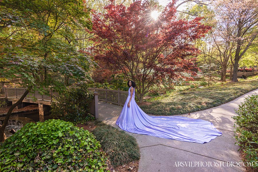 Atlanta Ravinia Gardens flying dress photoshoot