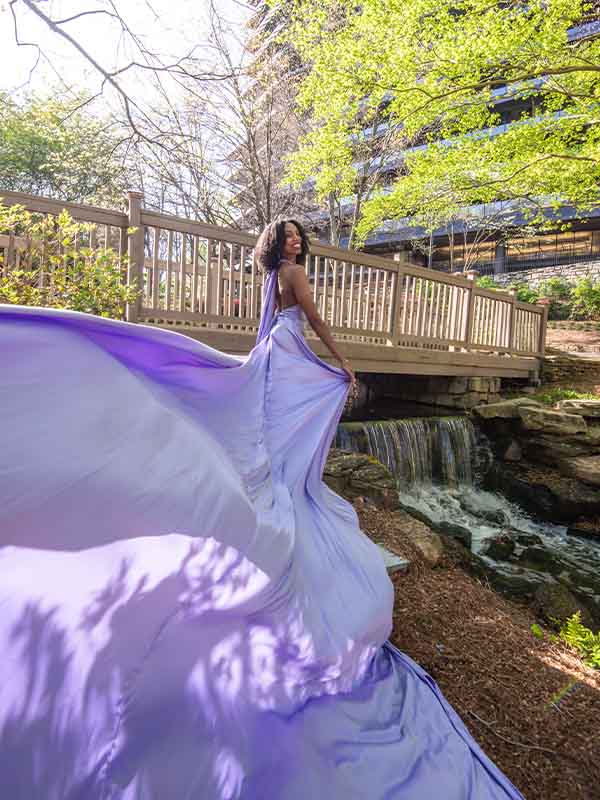 flying dress photoshoot in Atlanta