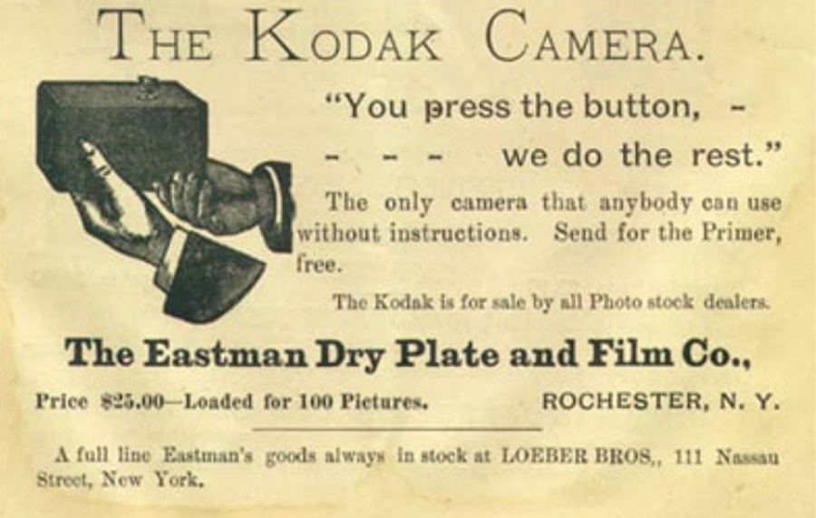 one of the first KODAK advertisements