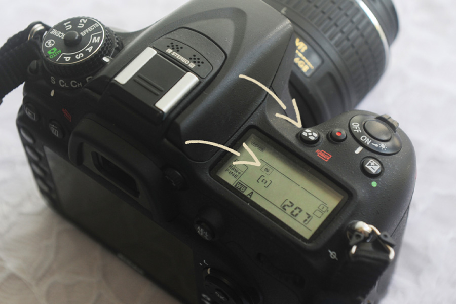 metering on camera button