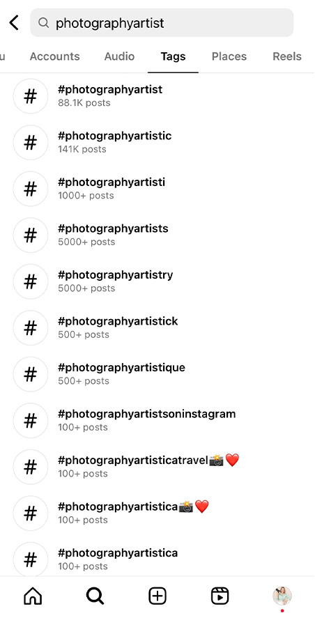 photography artsit hashtags instagram