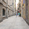 buildings-street-people-walking-stock-photos