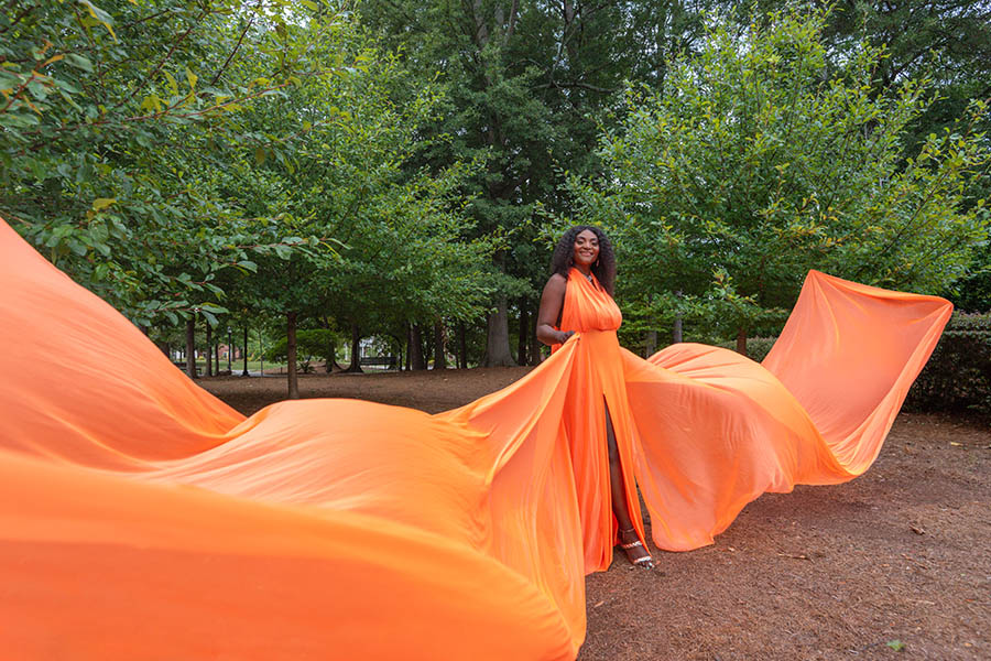 flying-dress-orange-anniversary-photoshoot